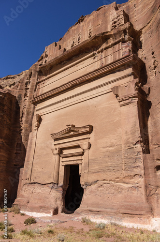 Uneishu Tomb. Petra, Jordan. No people photo