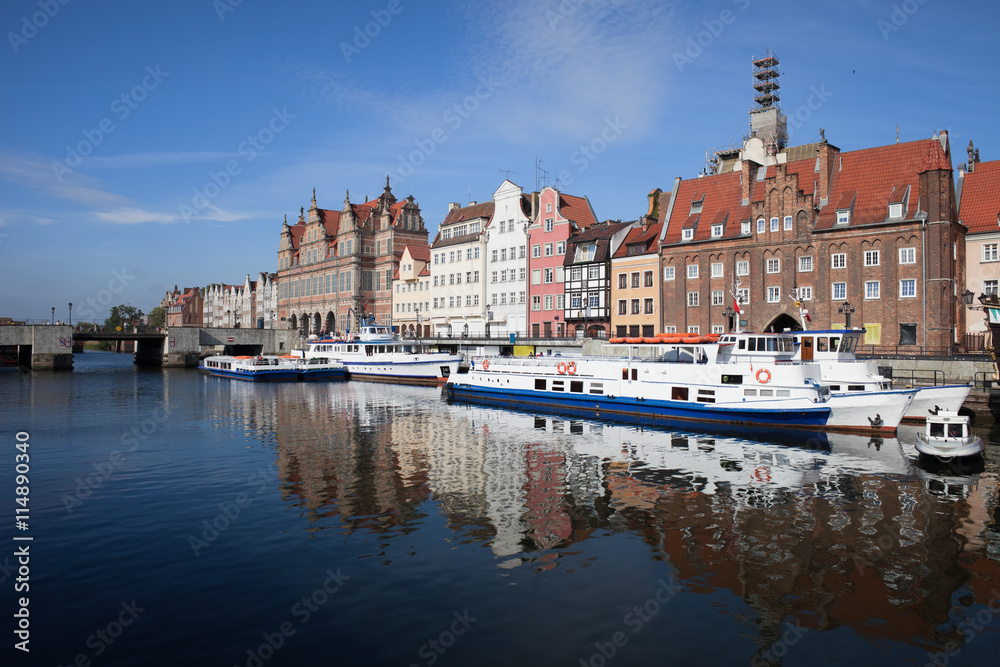 City of Gdansk Old Town River View