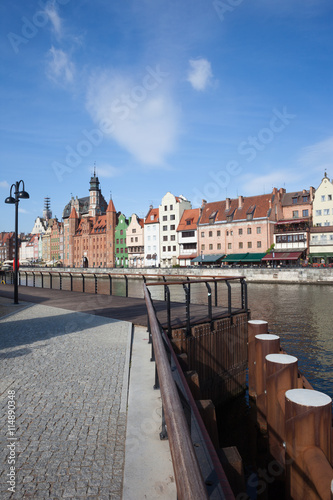 Old Town of Gdansk From River Promenade