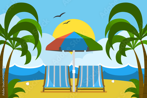 Summer Holidays Postcard