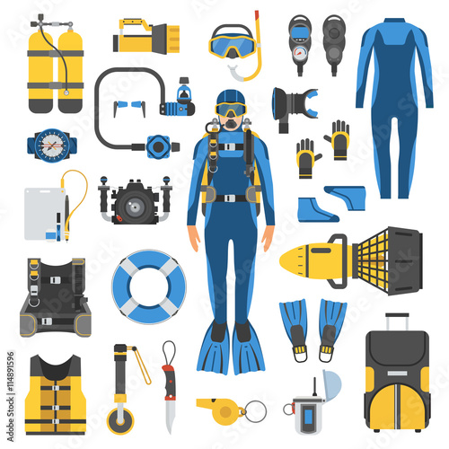 Scuba Diving and Snorkeling Gear Set photo