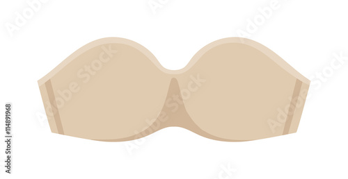 Fashion bra on white background. Vector bra fashion underwear lingerie clothing. Brassiere clothes women breast bra romance sensuality. Lady lace romantic seduction brassiere.