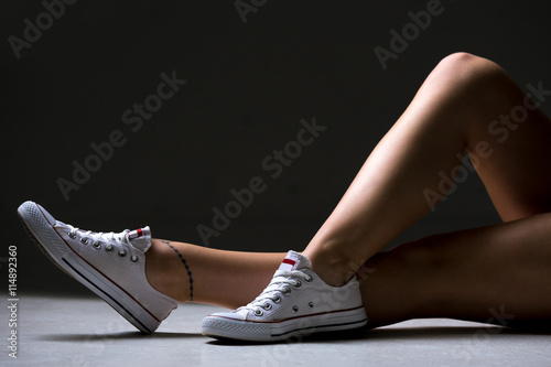 Foto Sporty woman sexy legs