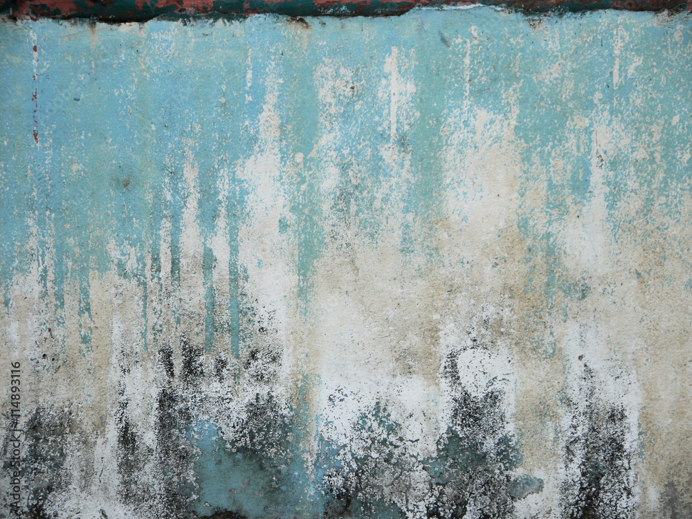Obraz premium cracked concrete vintage grunge blue wall background,old wall