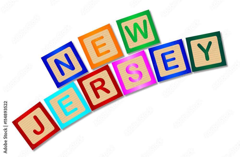 New Jersey Wooden Block Letters New Jersey Wooden Block Letters