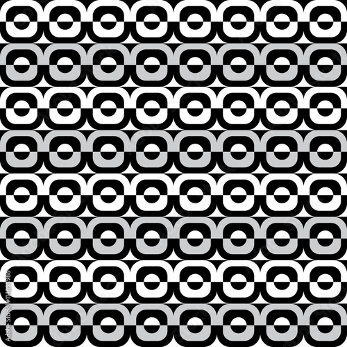 Fun pattern with white grey and black geometric shapes
