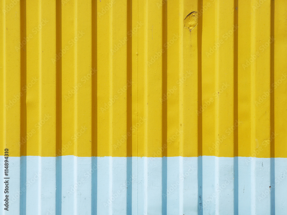 Obraz premium Abstract yellow and blue aluminium metal texture surface background