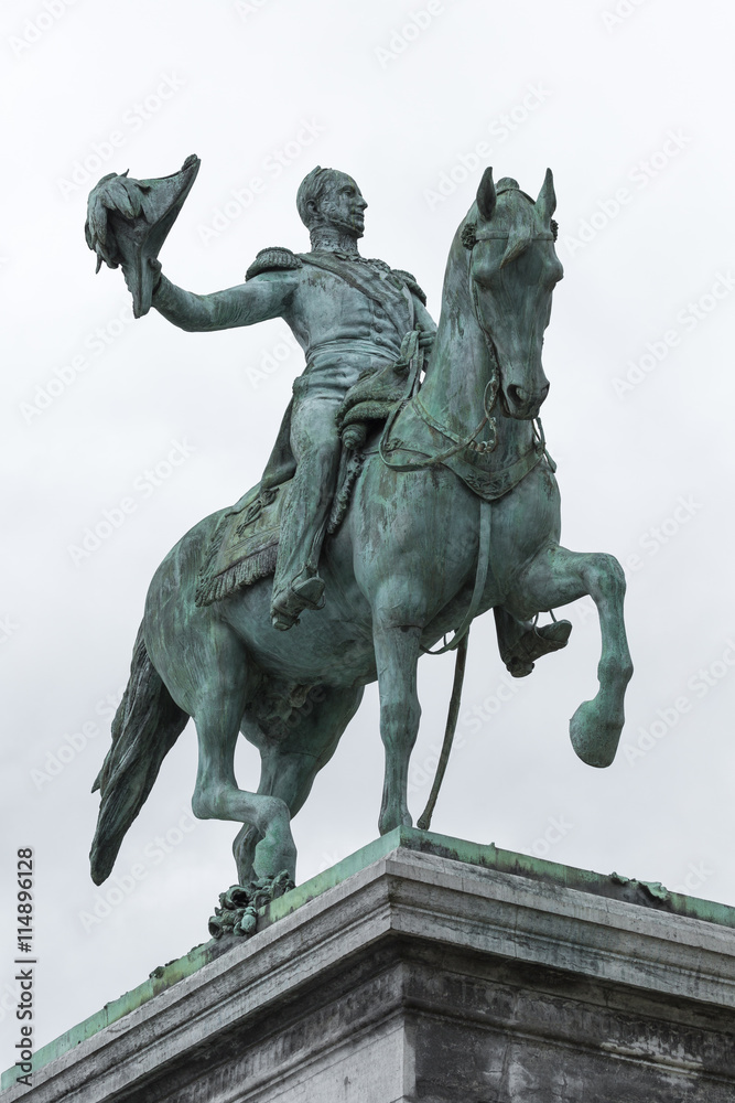 Statue of Grand Duke William II of the Netherlands in Luxembourg.