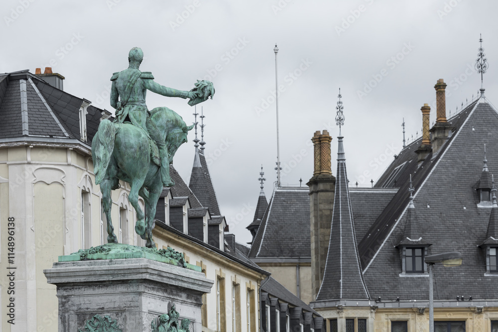 Statue of Grand Duke William II of the Netherlands in Luxembourg. Statue of Grand Duke William II of the Netherlands in Luxembourg.