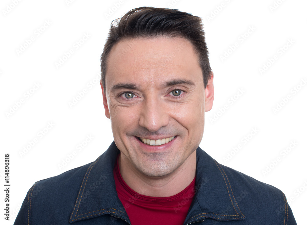 face of smiling handsome young man isolated face of smiling handsome young man isolated