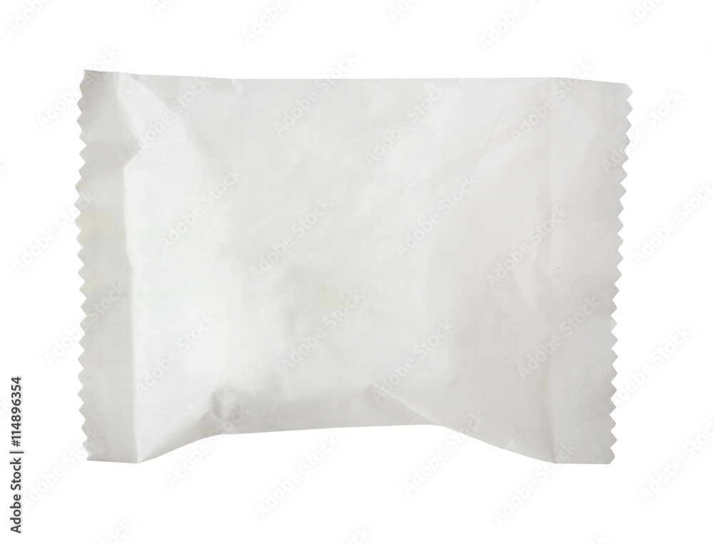 Obraz premium blank white product packaging on white background (clipping path)