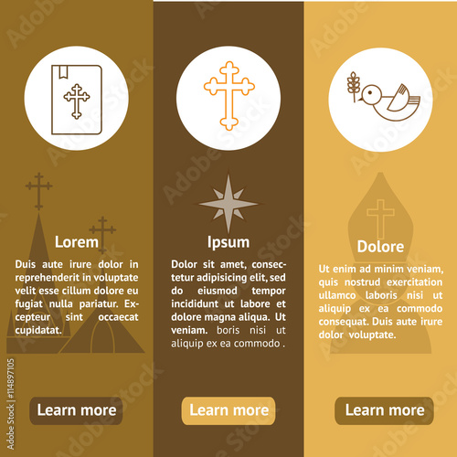 Christianity Vector banners set