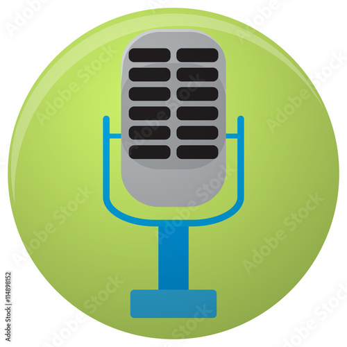 Icon colored microphone