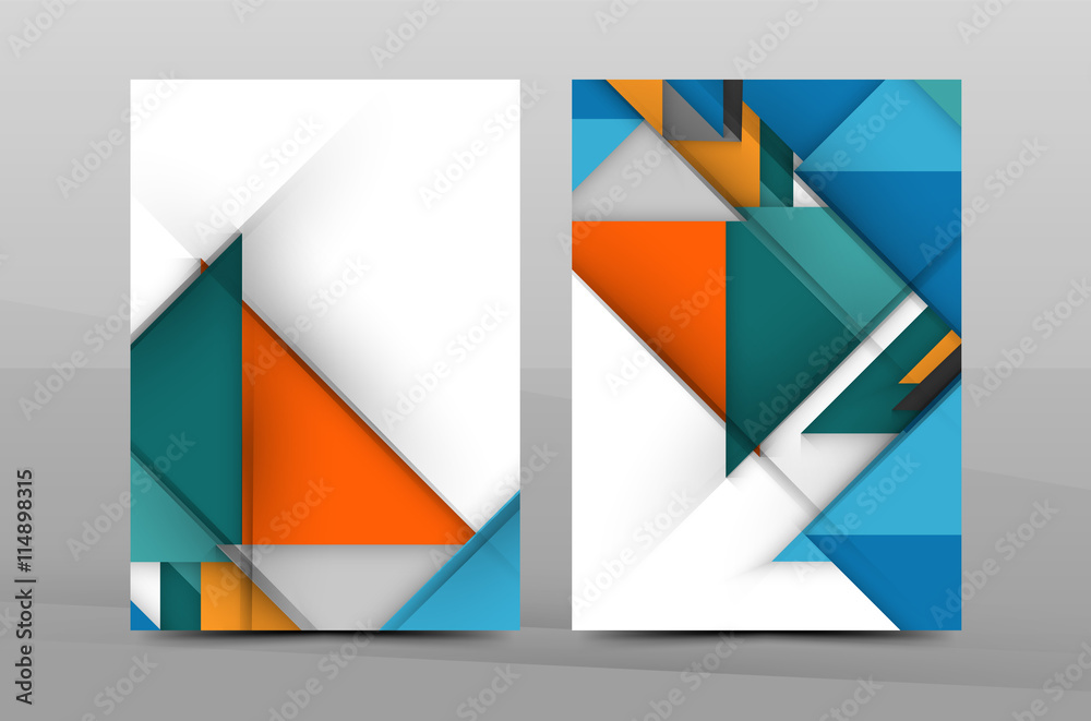 Colorful geometric A4 business print template Colorful geometric A4 business print template