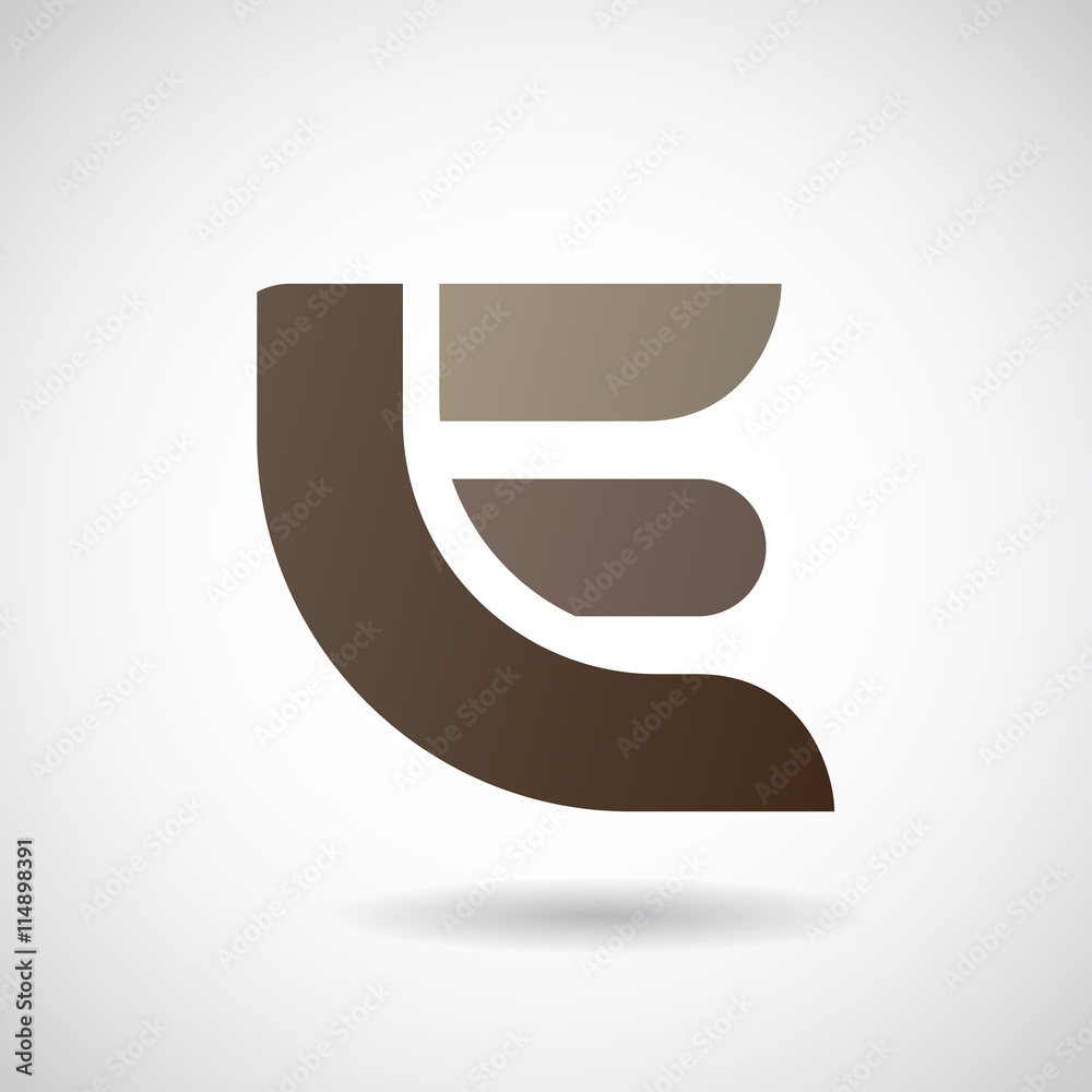 Logo Shape and Icon of Letter E, Vector Illustration Logo Shape and Icon of Letter E, Vector Illustration