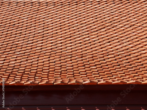 Temple roof tile in thai style