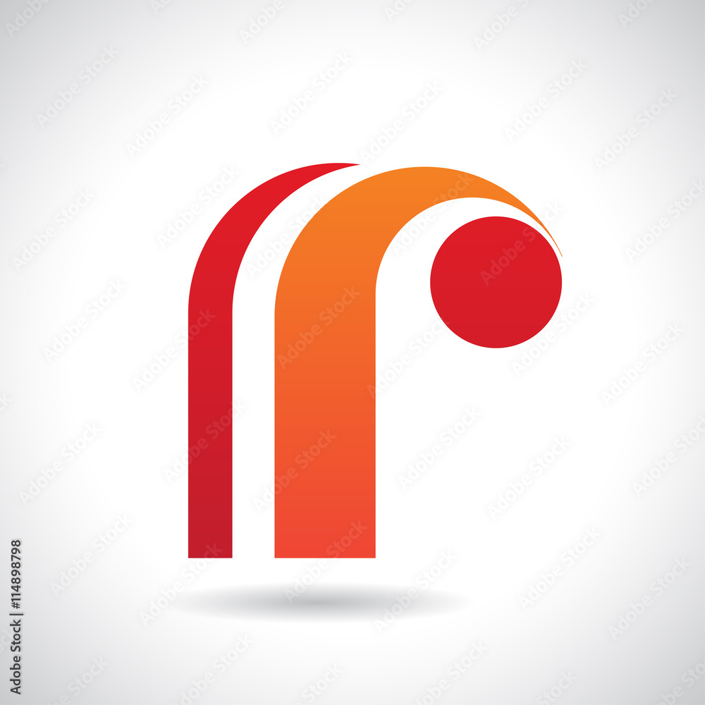 Logo Shape and Icon of Letter R, Vector Illustration Logo Shape and Icon of Letter R, Vector Illustration