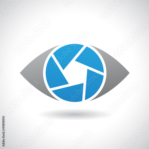 Logo Icon of a Shutter Eye Vector Illustration