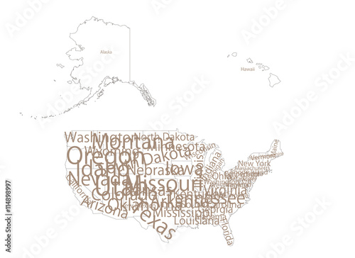 アメリカ合衆国のエリアマップ