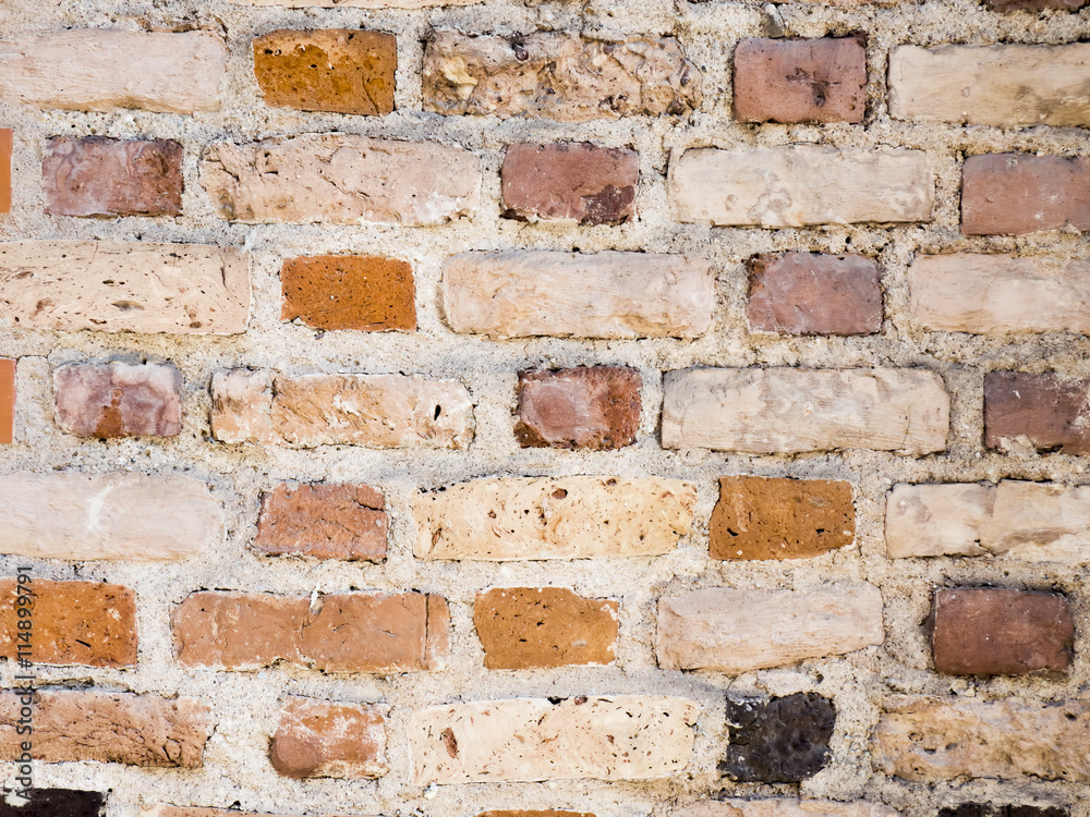Old vintage brick wall texture background