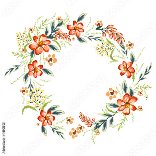 Hibiskus flowers wreath