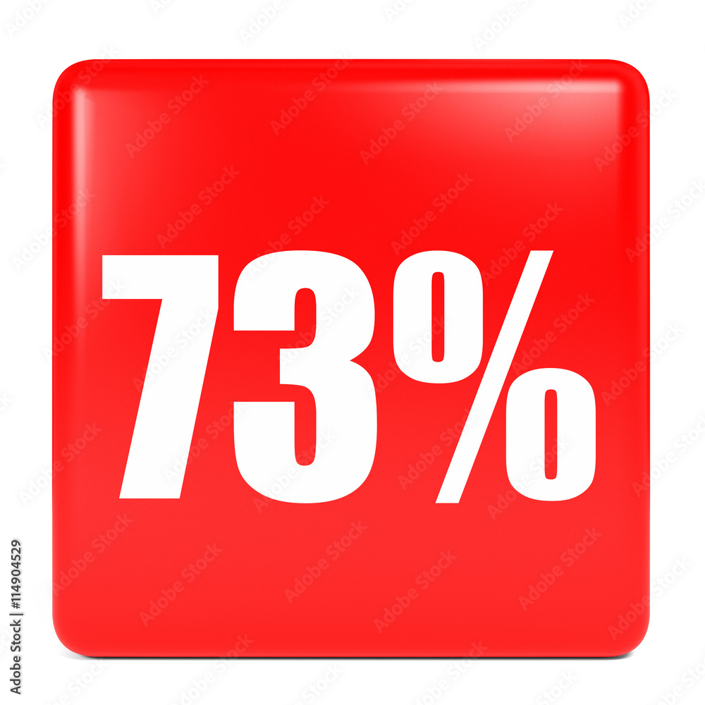 Discount 73 percent off. 3D illustration. Discount 73 percent off. 3D illustration.