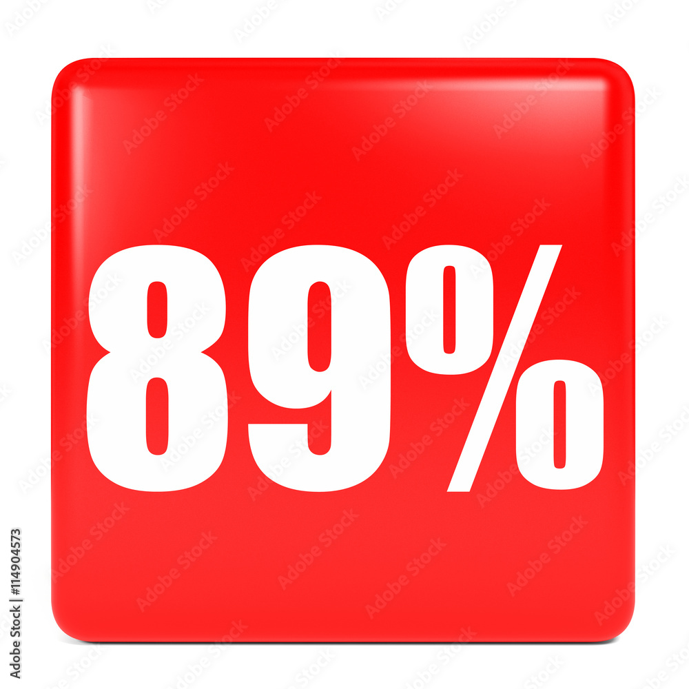 Discount 89 percent off. 3D illustration. Discount 89 percent off. 3D illustration.