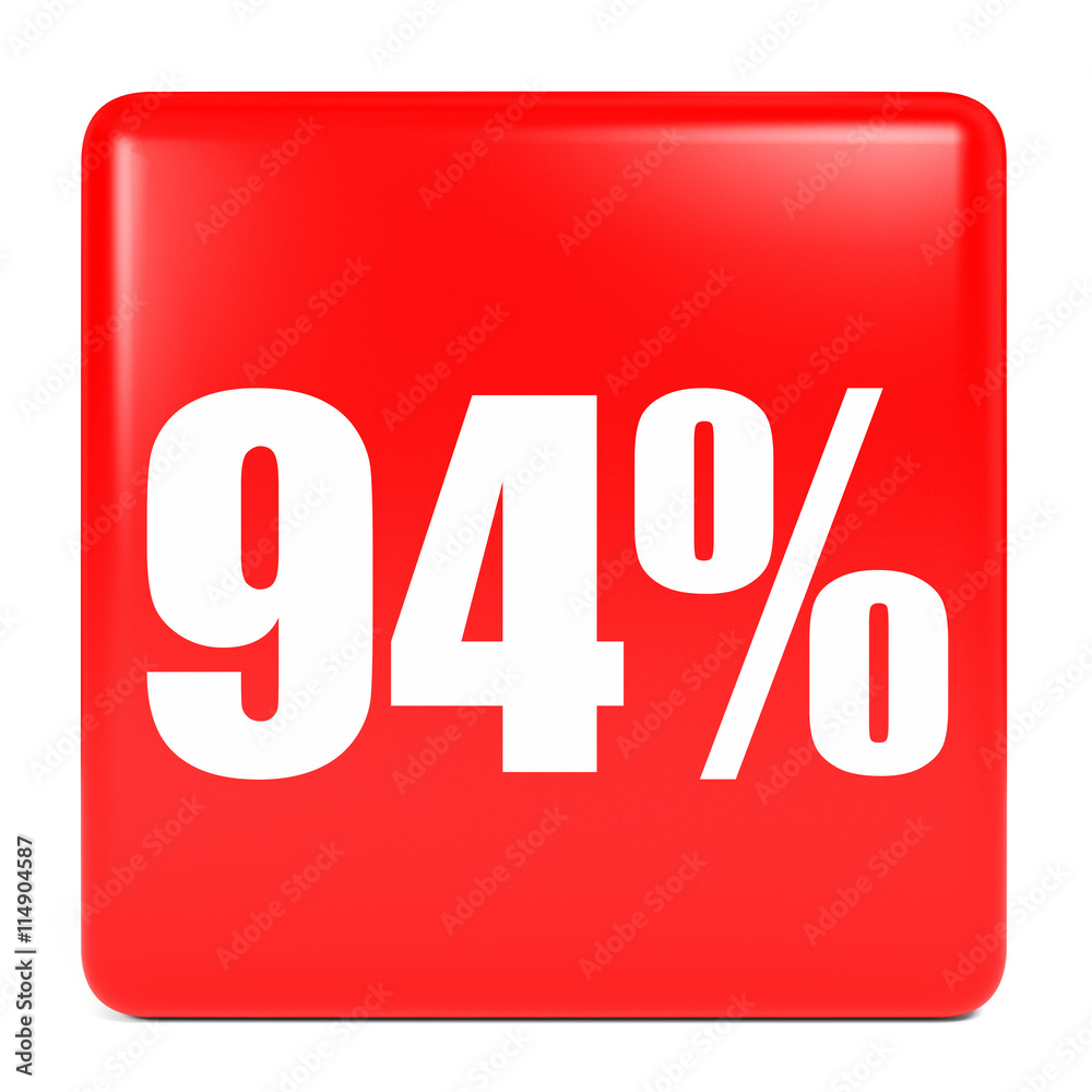 Discount 94 percent off. 3D illustration. Discount 94 percent off. 3D illustration.