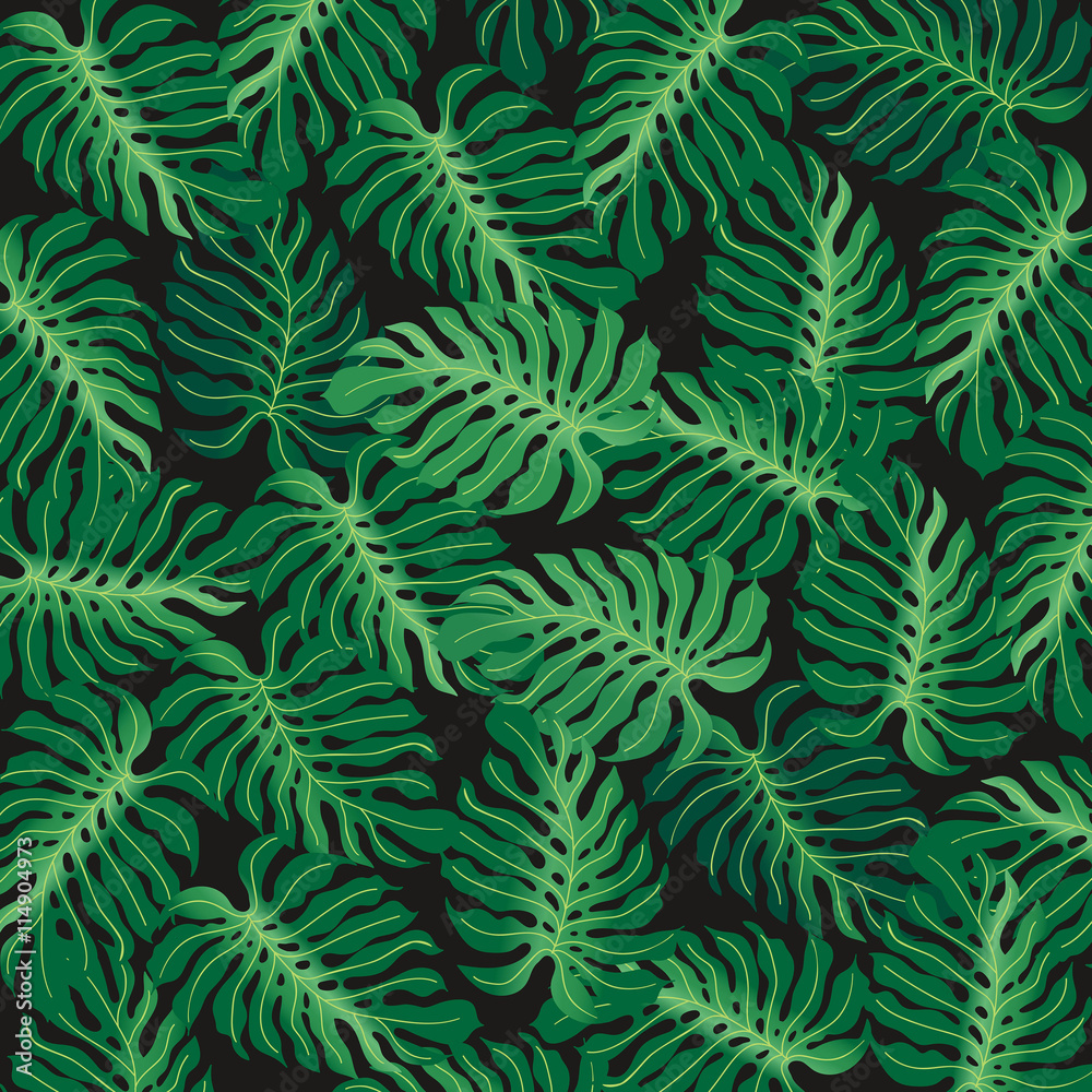 
 Save
Download Preview
Tropical foliage on a black background, pattern, palm tree leaves - vector background EPS10