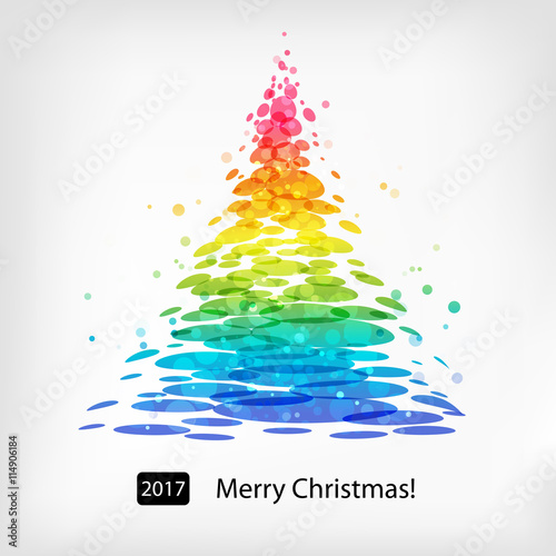 Colored Christmas tree
