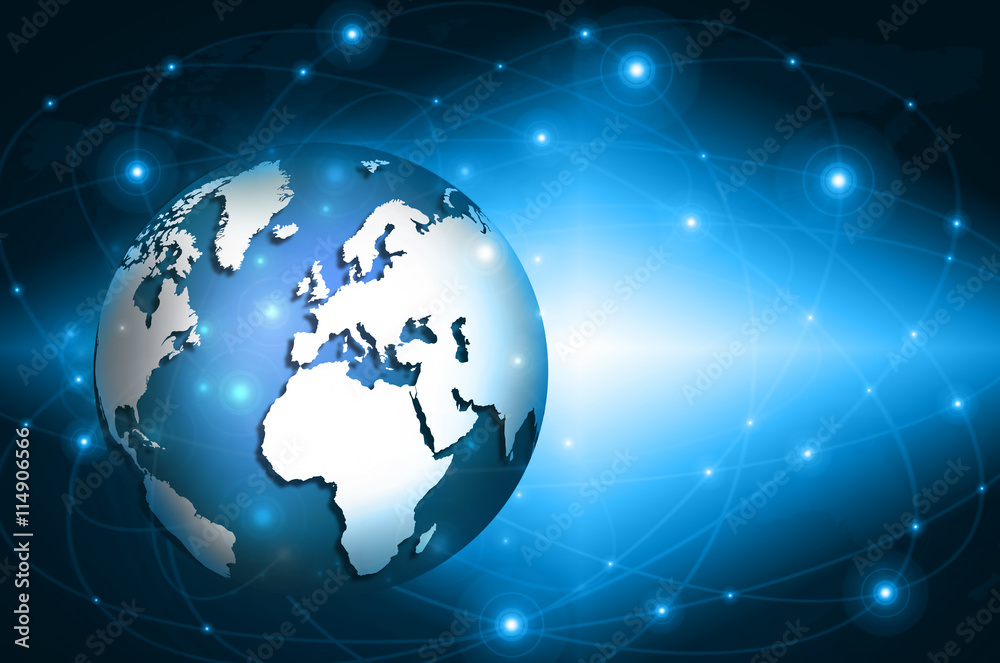 Best Internet Concept of global business. Globe, glowing lines on technological background. Electronics, Wi-Fi, rays, symbols Internet, television, mobile and satellite communicationsblue blur Best Internet Concept of global business. Globe, glowing lines on technological background. Electronics, Wi-Fi, rays, symbols Internet, television, mobile and satellite communicationsblue blur