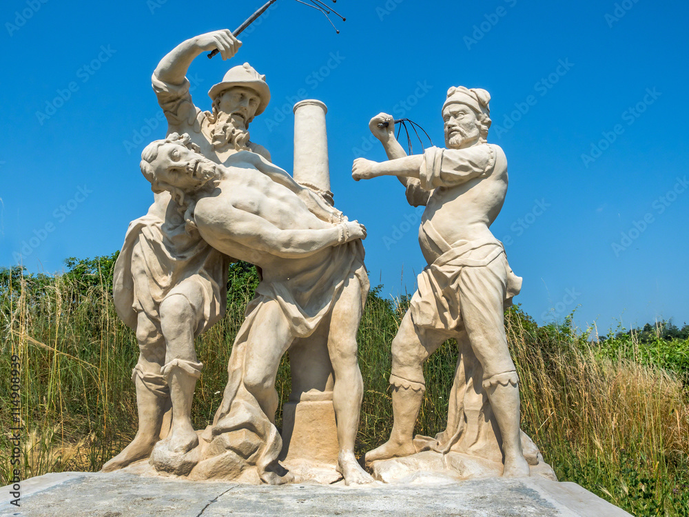 Fototapeta premium Österreich, Niederösterreich, Retz. Kalvarienberg