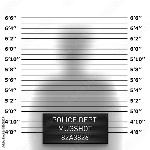 Police mugshot template