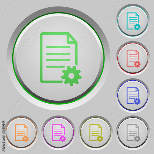 Document setup push buttons