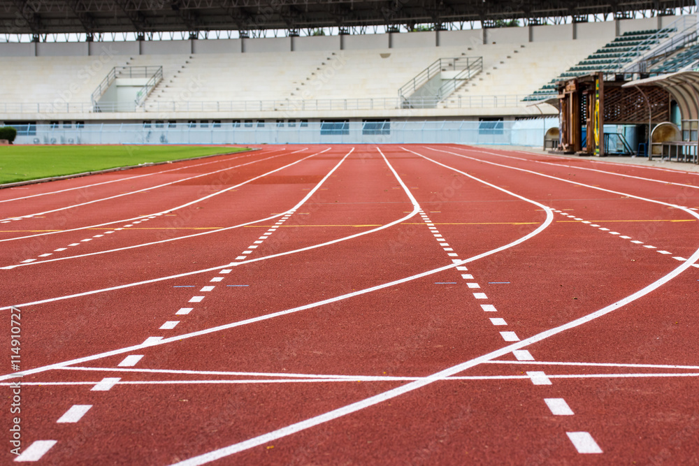 Running track in stadium