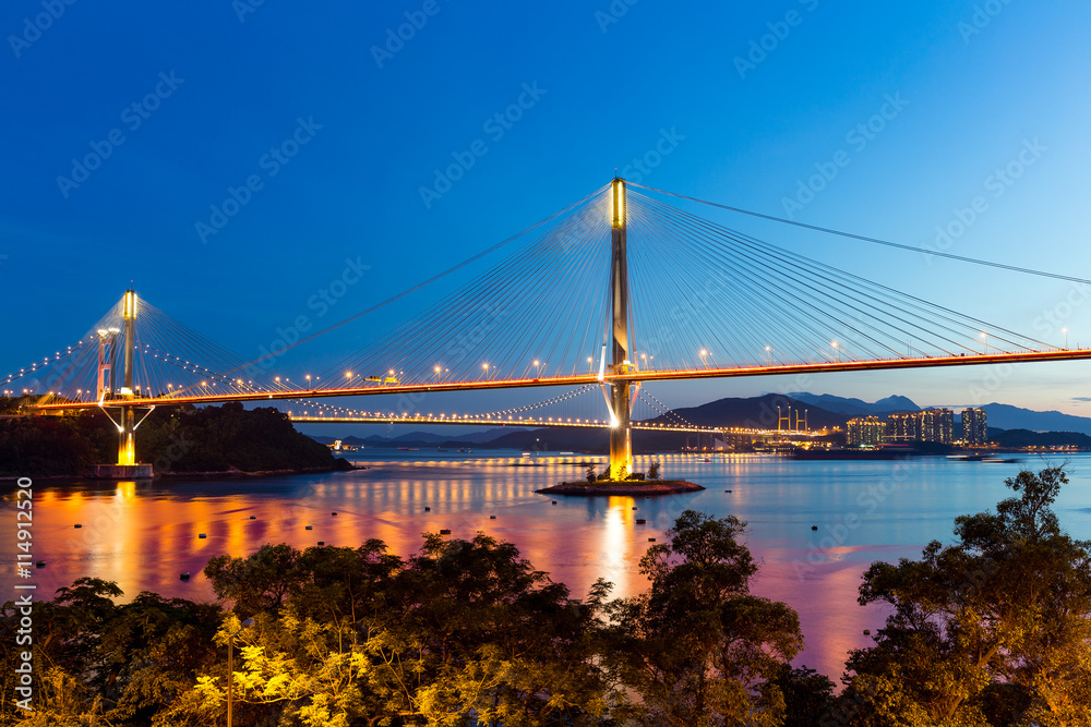 Cable stayed bridge in Hong Kong