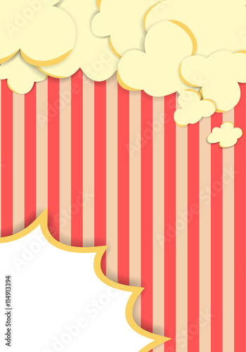 Popcorn Background Cover - Vector