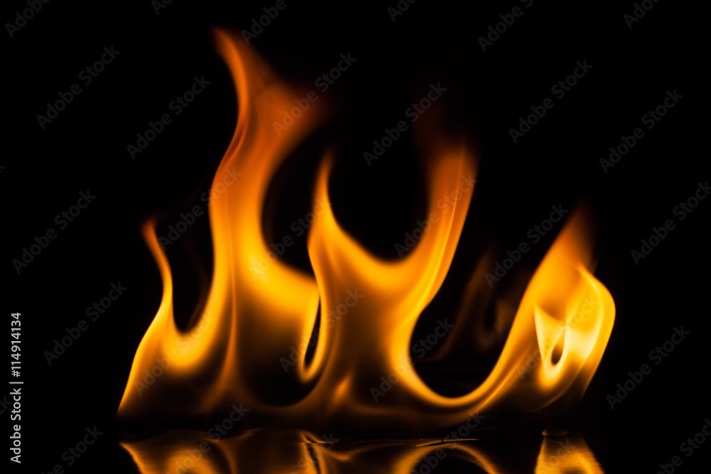 Fire flame on black background, Fire, Flame Fire flame on black background, Fire, Flame