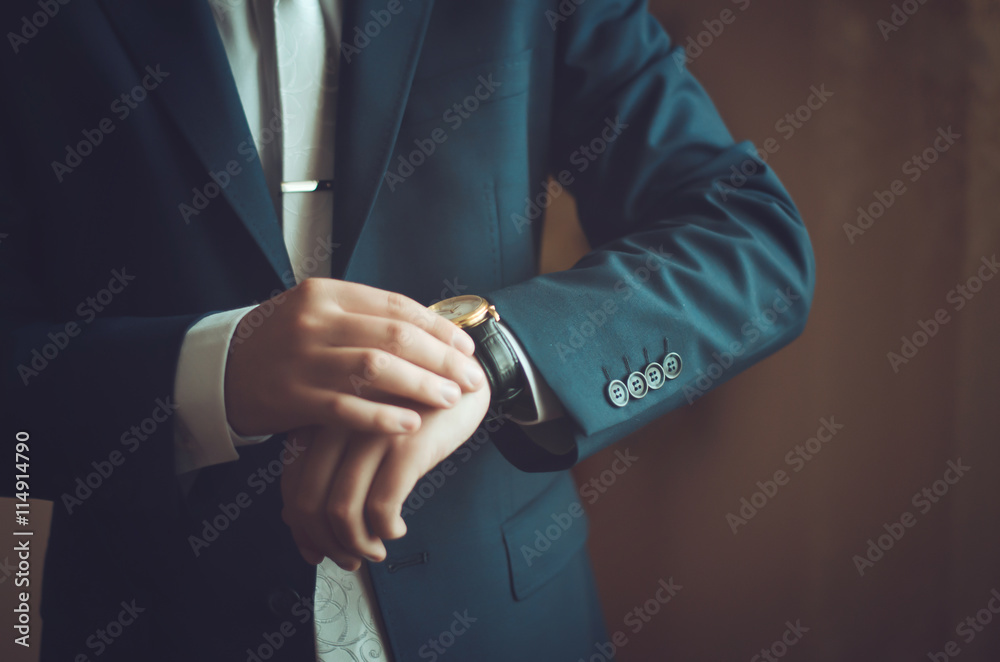 Classic watches in their hands