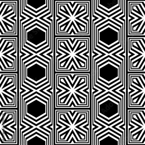 Design seamless monochrome geometric pattern