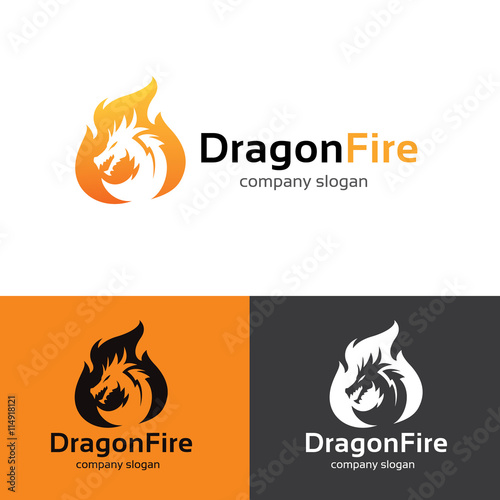 Dragon logo,dragon fire symbol
