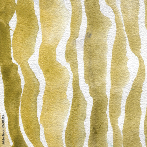 illustration depicting the striped golden and ocher background texture. watercolor  relief brush.