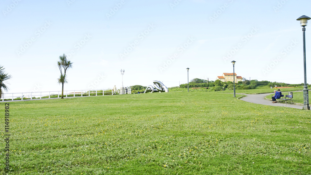 Vista de los jardines de El Rinconín, Gijón, Asturias, España Vista de los jardines de El Rinconín, Gijón, Asturias, España
