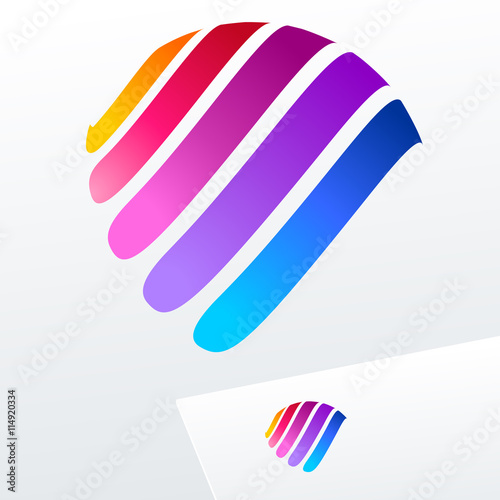 Vector colorful sign. Logo for Business, Technology, Corporation.