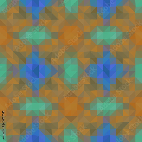 Kaleidoscopic low poly triangle style vector mosaic background