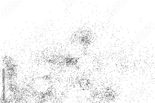 Silhouette of food flakes such as salt or almond or wheat flour spread on the flat surface or table. Top view of dust, sand blow or bread crumbs. Abstract grainy texture isolated on white background.