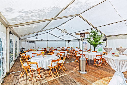 Tables and Chairs in the Big Tent