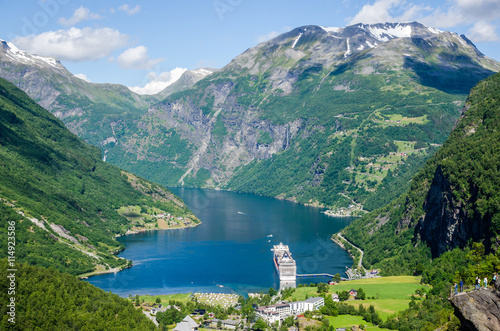 Geiranger fjord in Norway photo
