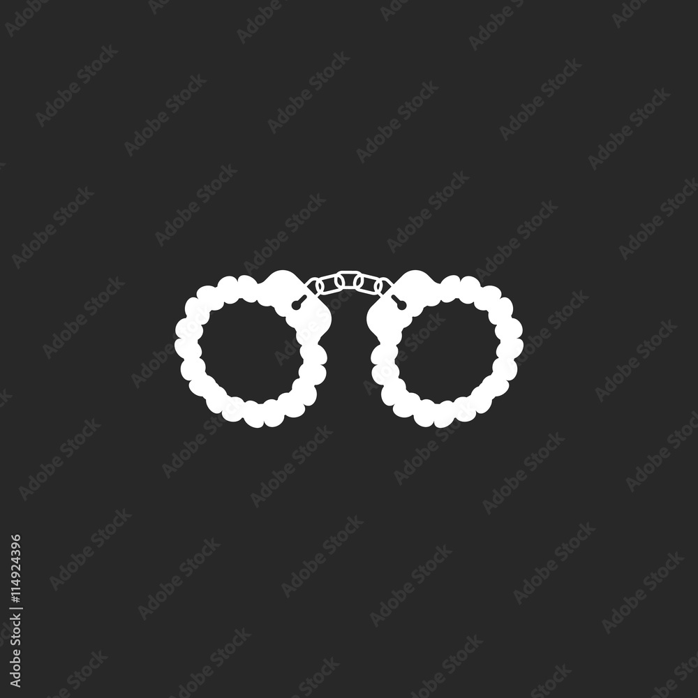 Soft sex handcuffs simple icon on background Stock Vector | Adobe Stock