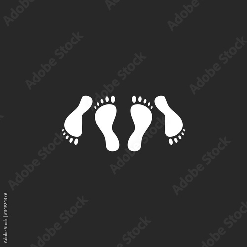 Feet of couple having sex simple icon on background
